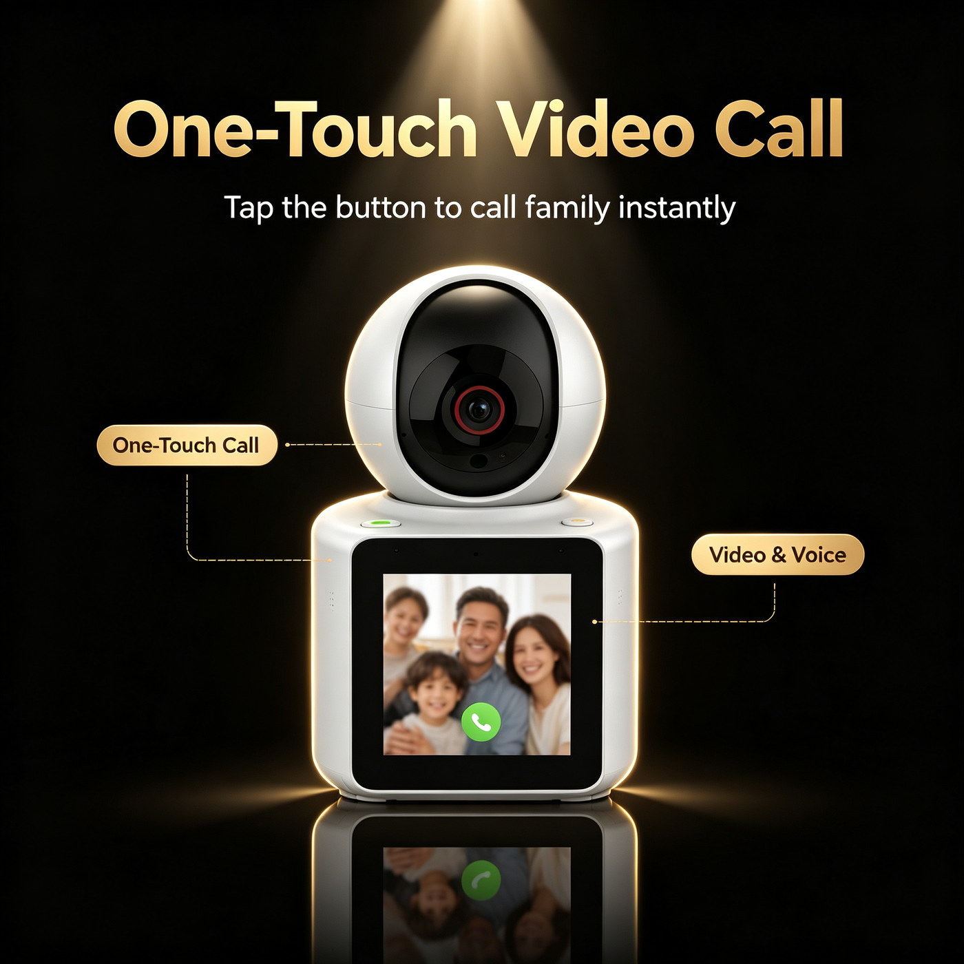 MI11 indoor PTZ camera — 2.8-inch screen for video calls