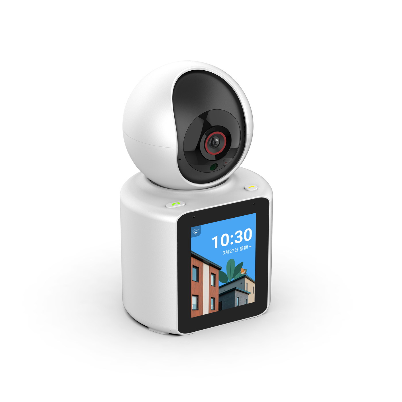 MI11 Indoor PTZ Camera with Video Call Screen — Indoor PTZ with a built-in video-call screen.