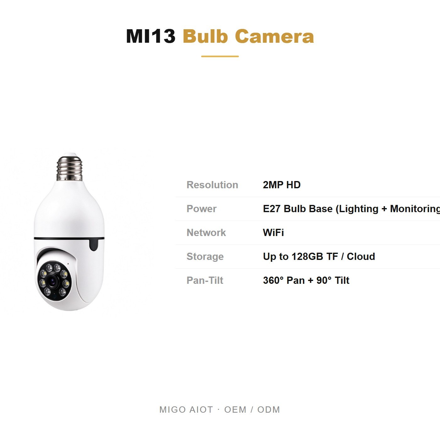 MI13 specifications and OEM terms
