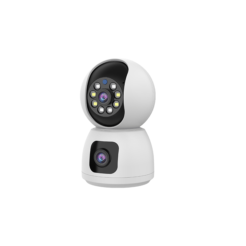 MI21 dual-lens indoor security camera — WiFi plug and play