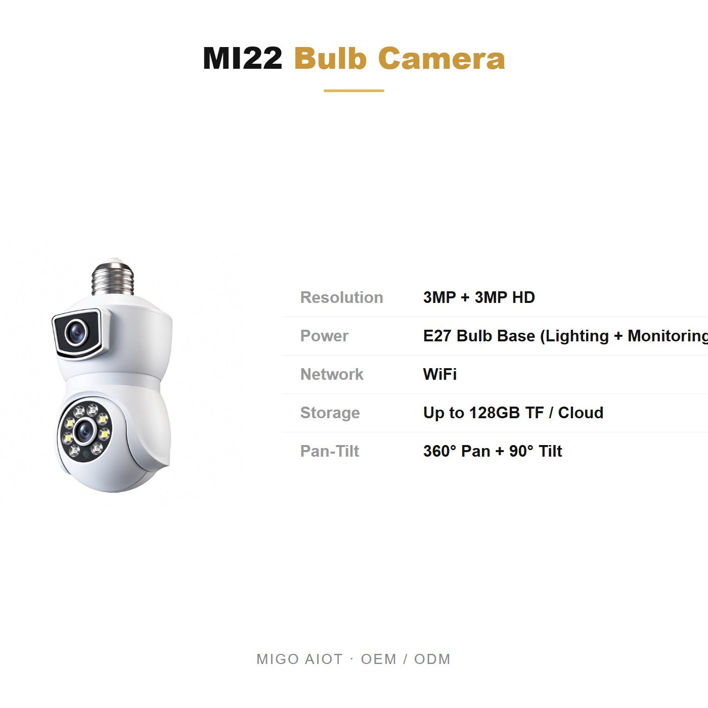MI22 specifications and OEM terms