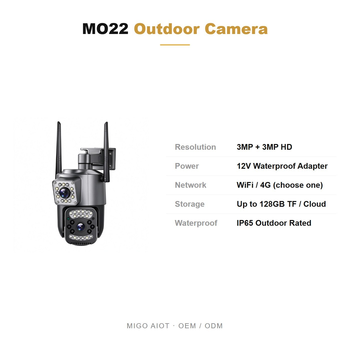 MO22 specifications and OEM terms
