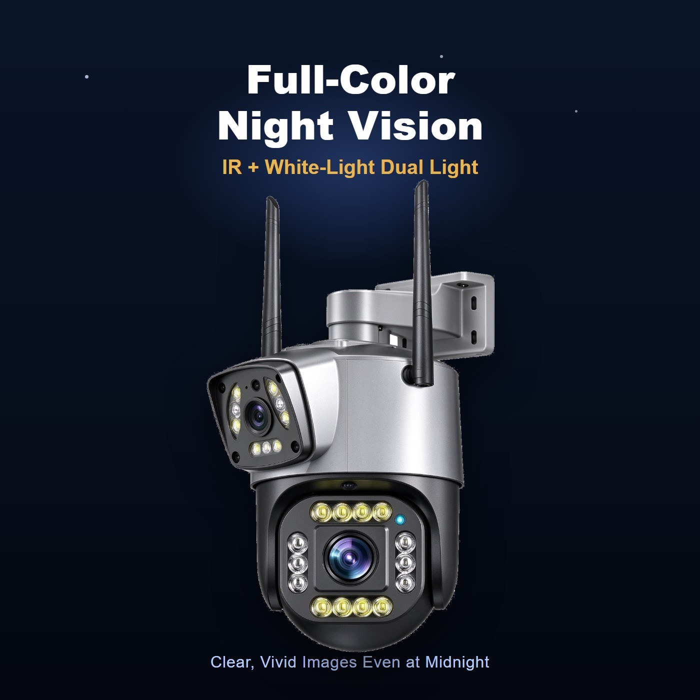 MO23 dual lens wifi camera outdoor — full color night vision