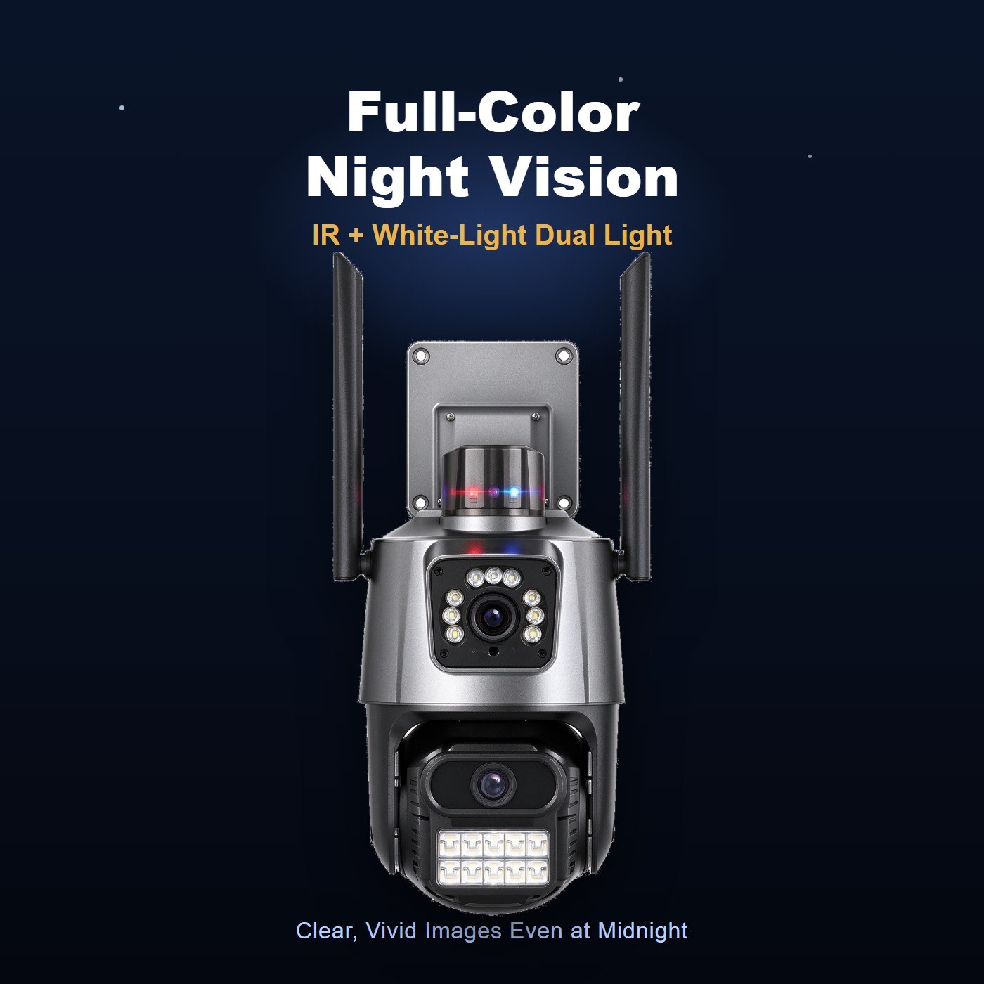 MO24 dual lens camera for shops and warehouses — full color night vision