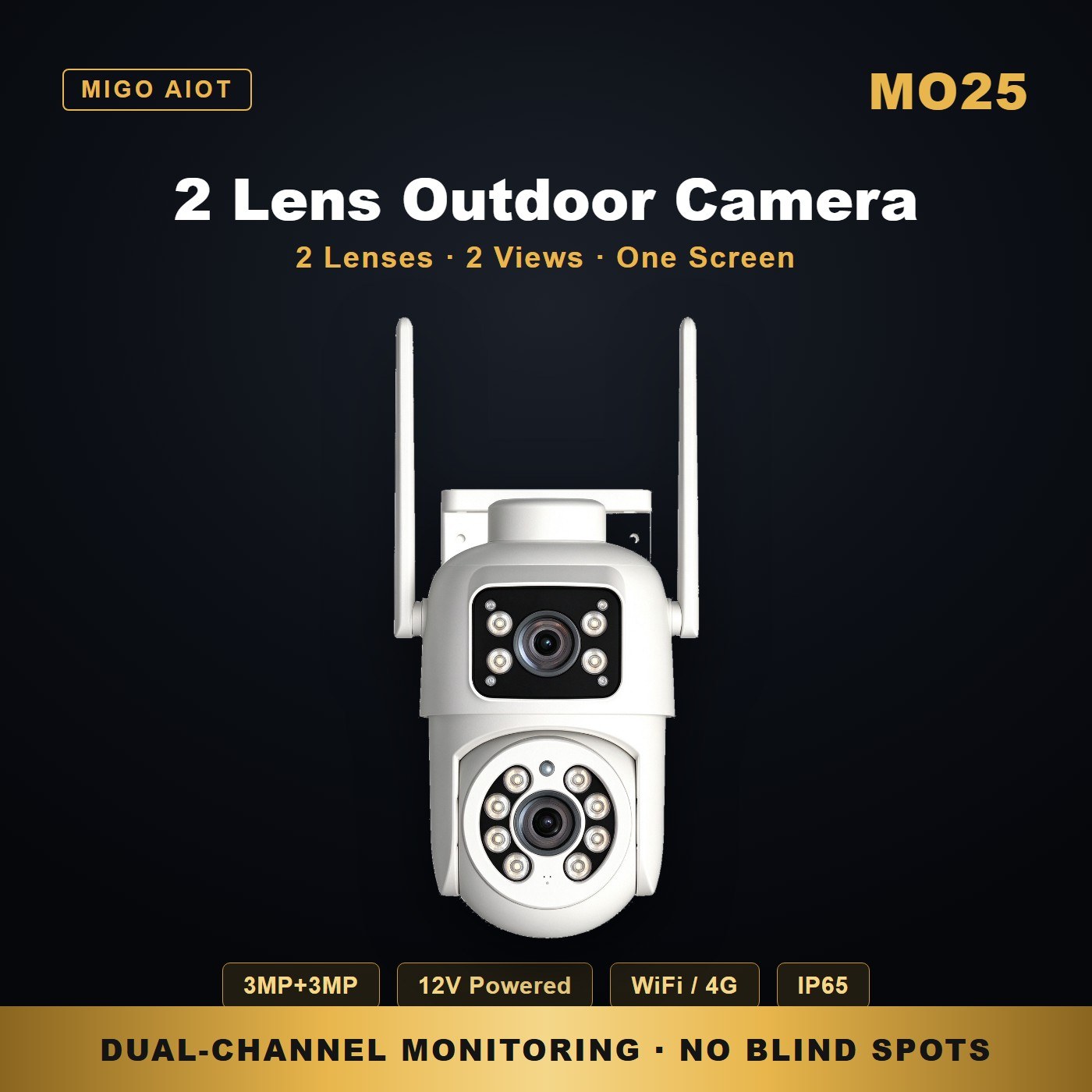 MO25 compact dual lens outdoor camera — key features