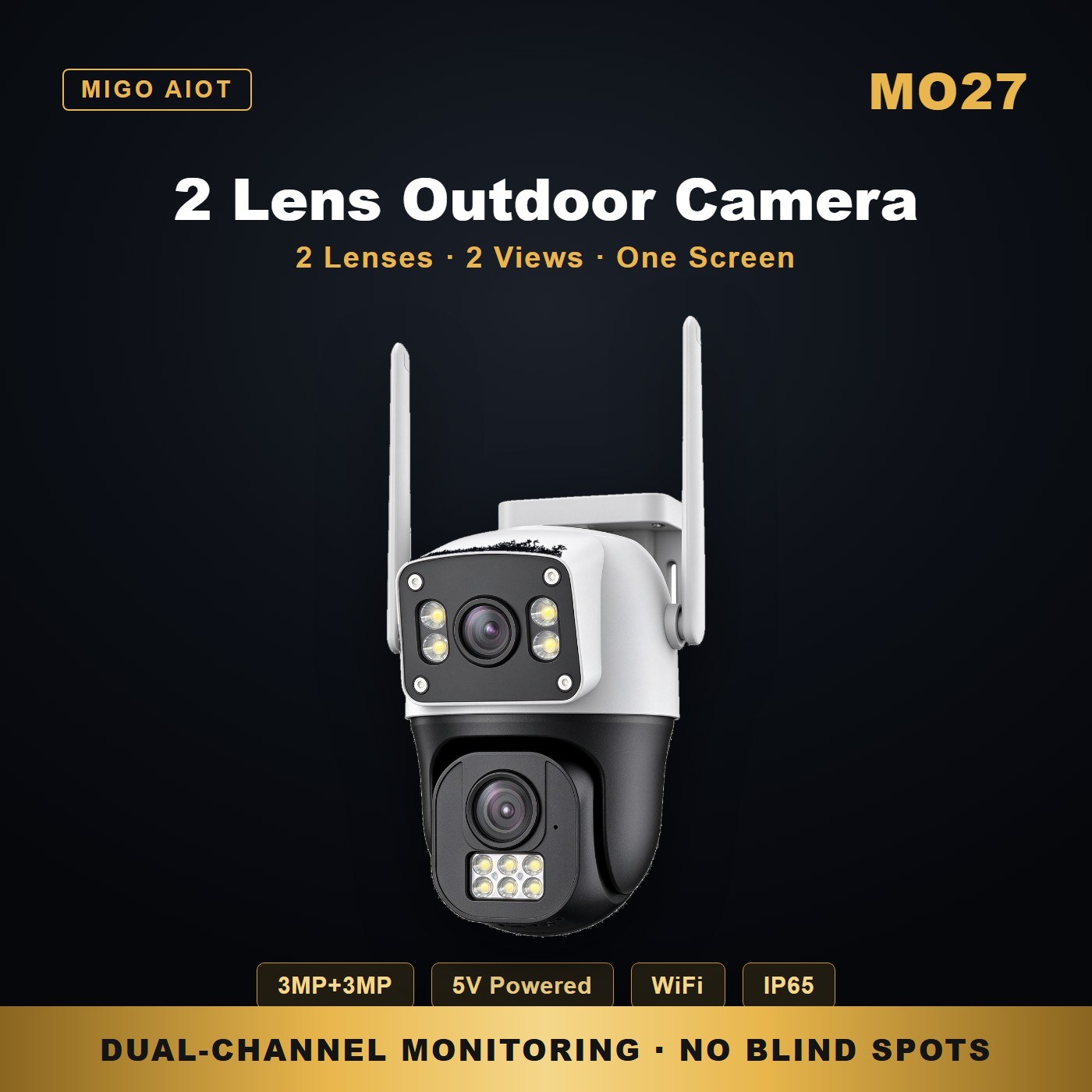 MO27 dual lens plug-in wifi camera — key features