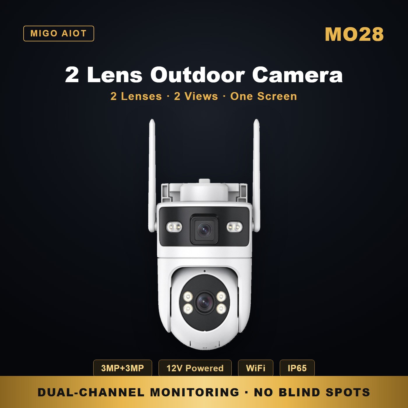 MO28 dual lens wifi camera 12V — key features