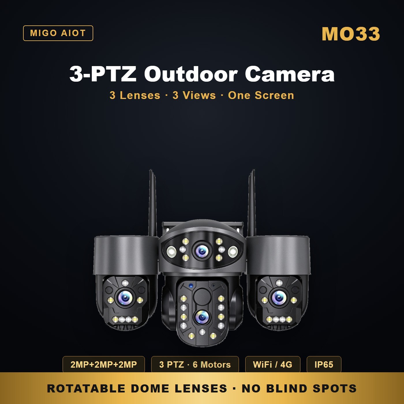MO33 3 lens PTZ camera — key features