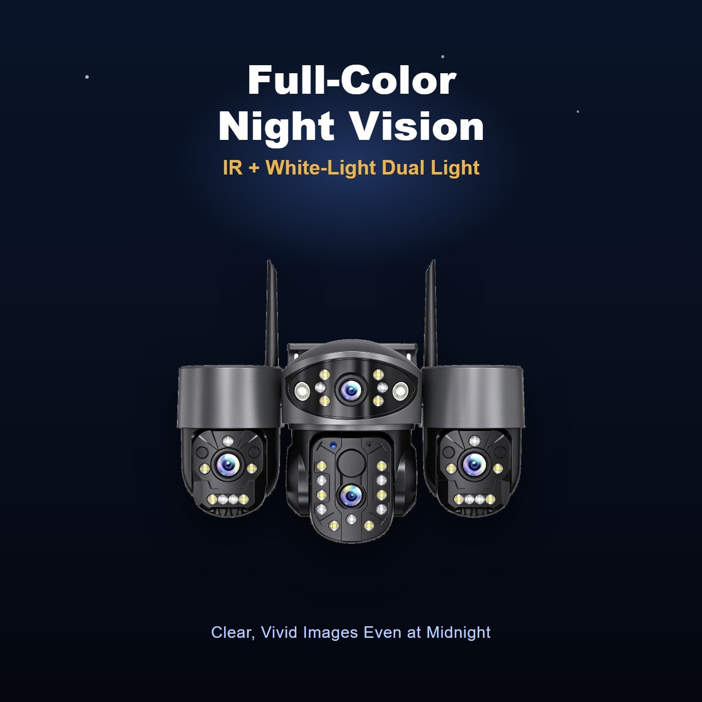 MO33 3 lens PTZ camera — full color night vision