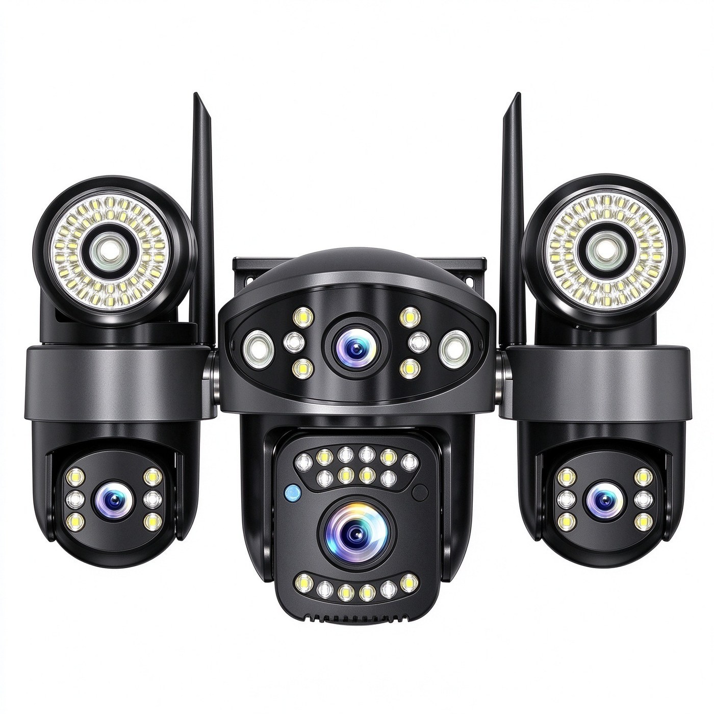 MO36 Street Light Security Camera — Lighting and 3-lens monitoring in one pole fixture — built for roadside duty.