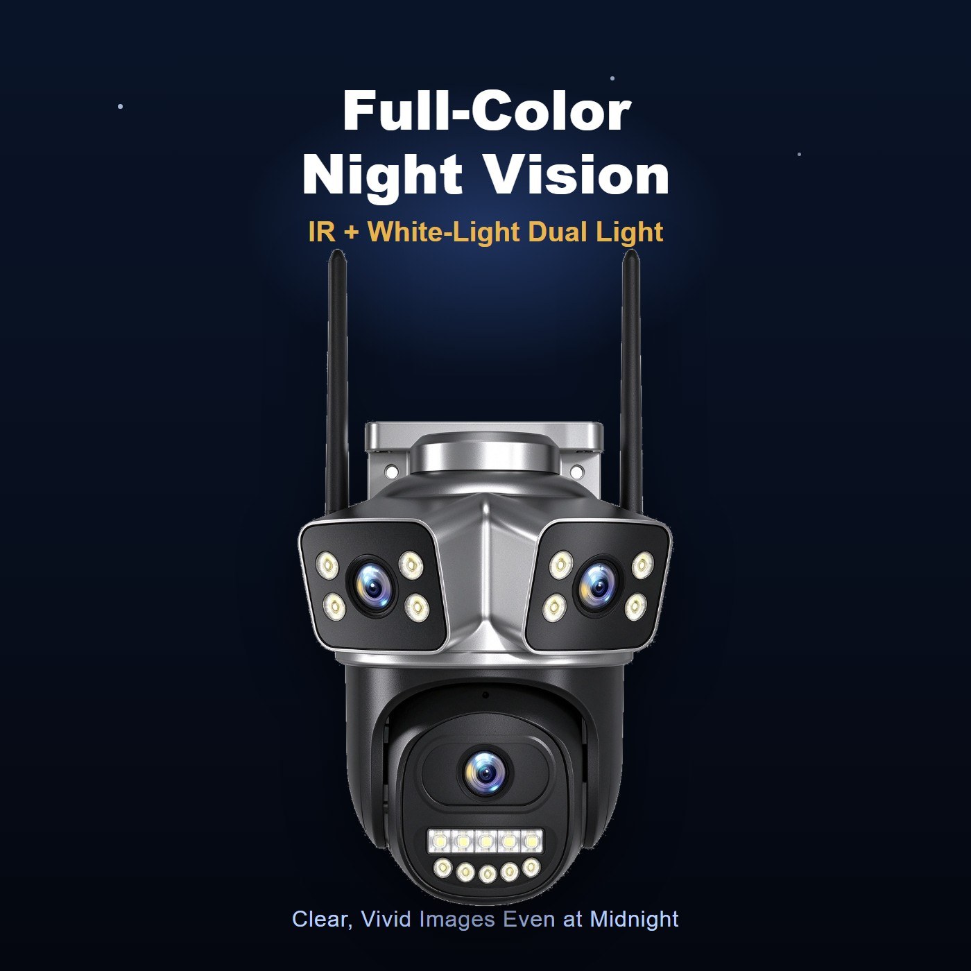 MO37 3 lens outdoor camera private mold — full color night vision