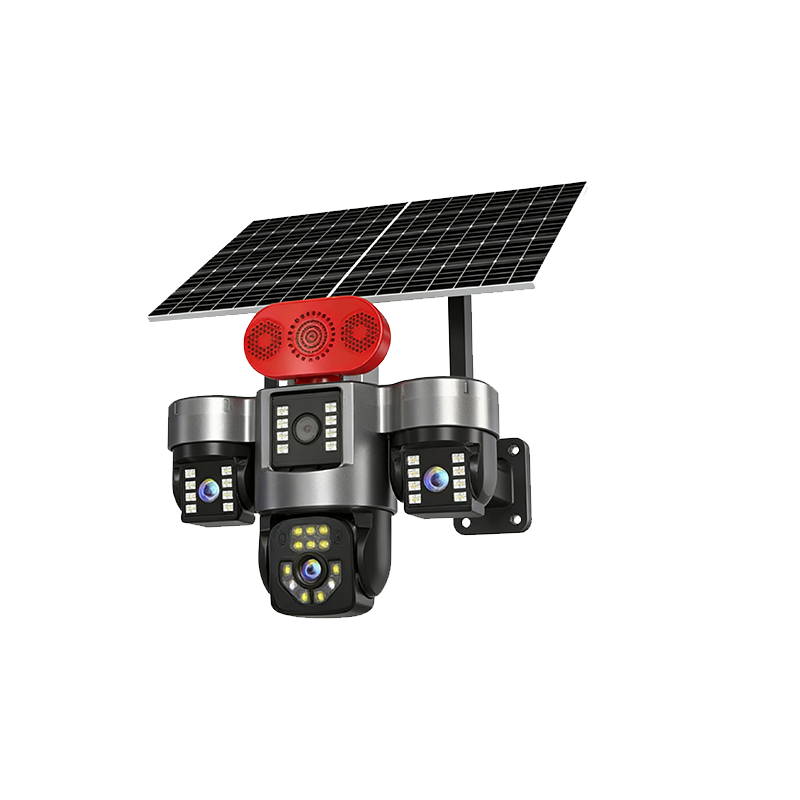 MS33 3-lens solar security camera — 4G solar powered