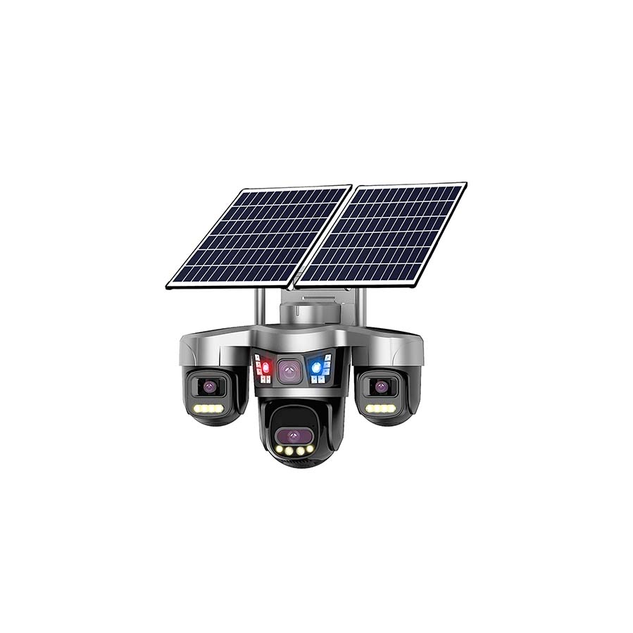 MS41 4-lens solar security camera — full-color night vision