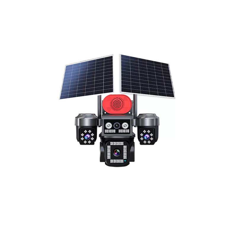 MS42 4-lens solar security camera — 360-degree PTZ control