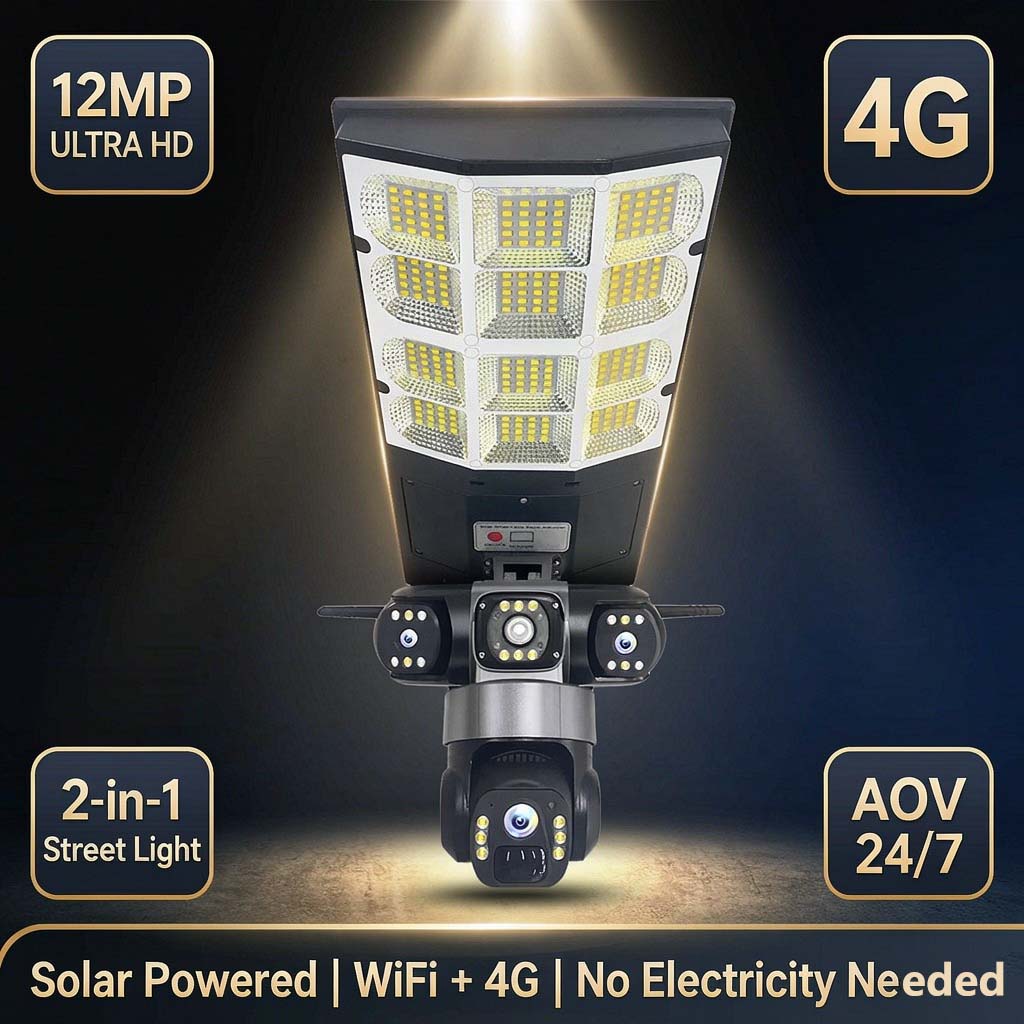 MSL31 solar street light security camera — integrated LED street lighting