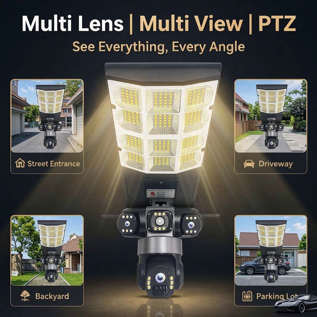 MSL31 solar street light security camera — 12MP ultra HD resolution
